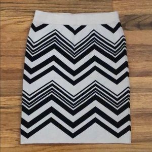 Black and cream skirt